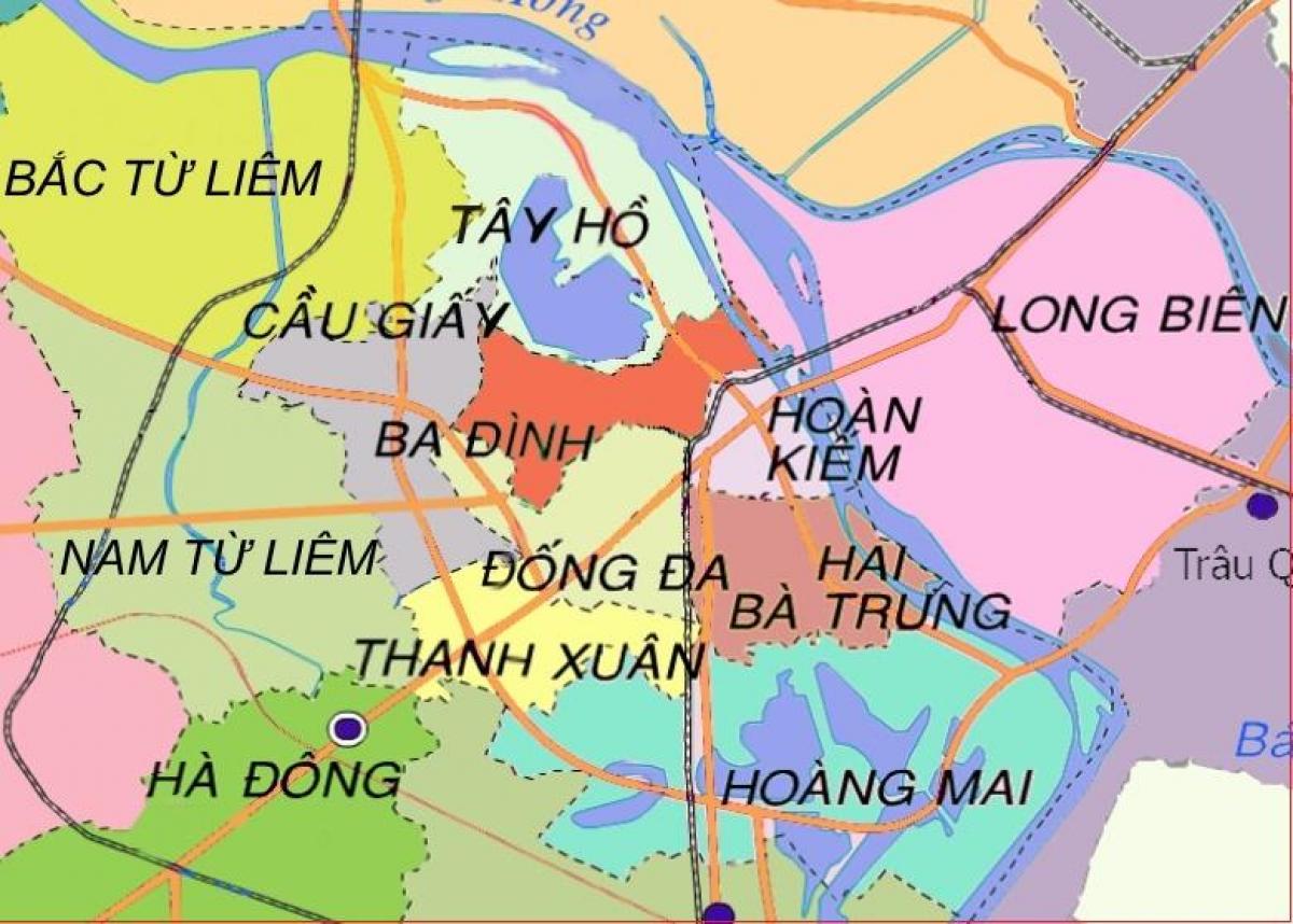 Karte ha dong rajona hanoja
